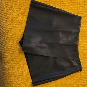 Dress Forum Black Faux Leather Skort